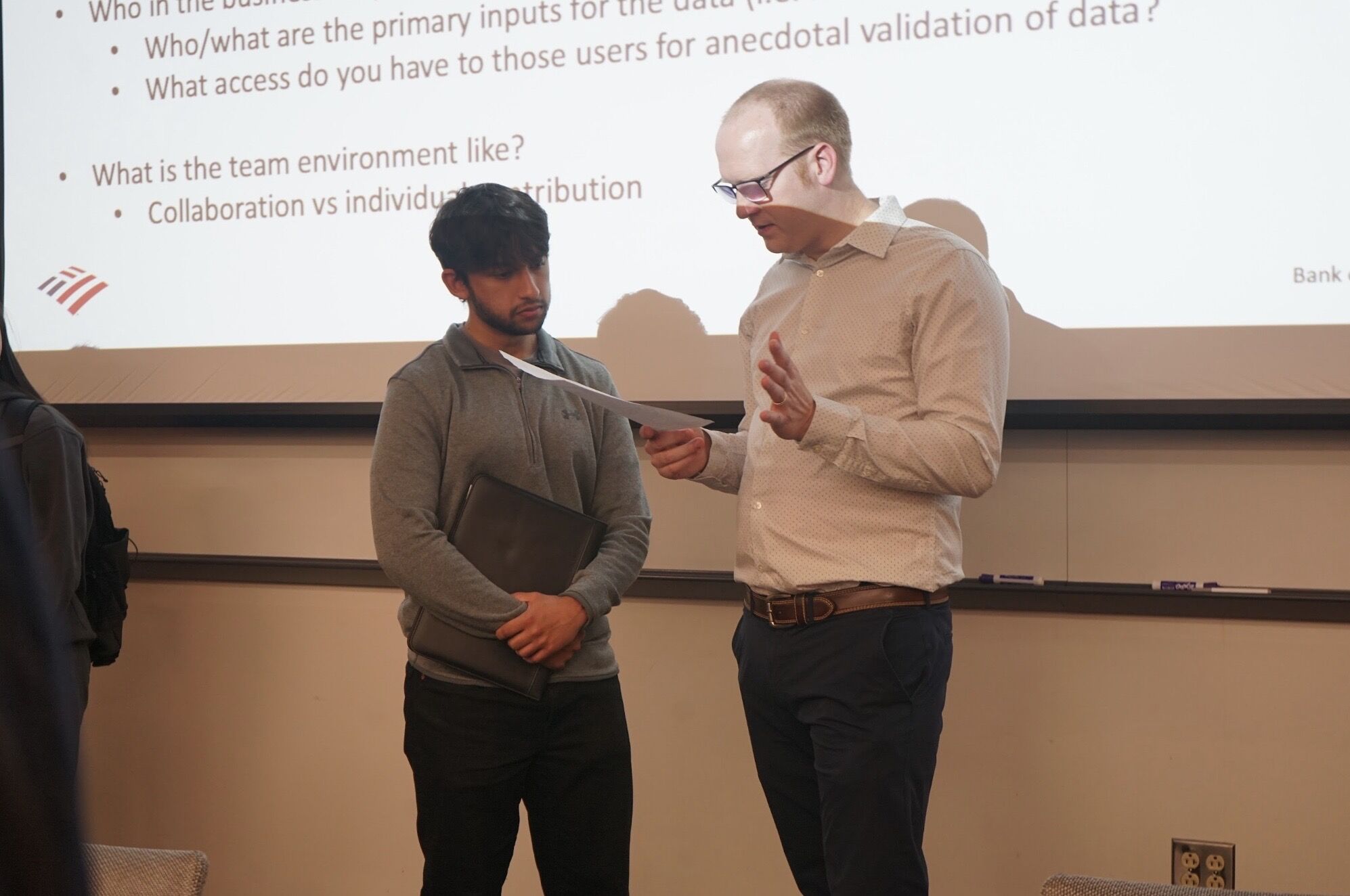 Talking to a Bank of America representative